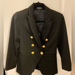 Express Editor Blazer Double Breasted Black 00 Balmain Inspired